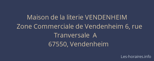 Maison de la literie VENDENHEIM