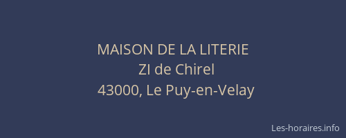 MAISON DE LA LITERIE