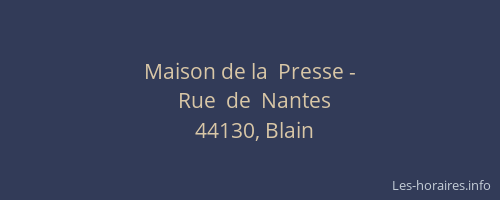 Maison de la  Presse -
