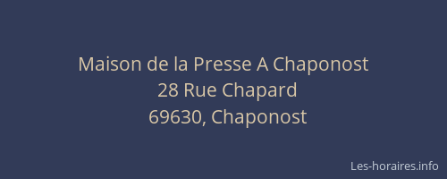Maison de la Presse A Chaponost