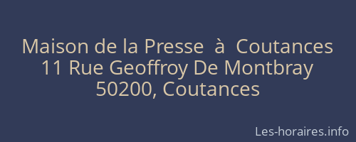 Maison de la Presse  à  Coutances