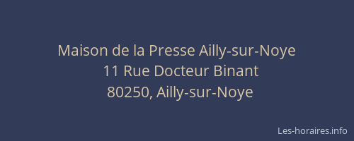 Maison de la Presse Ailly-sur-Noye