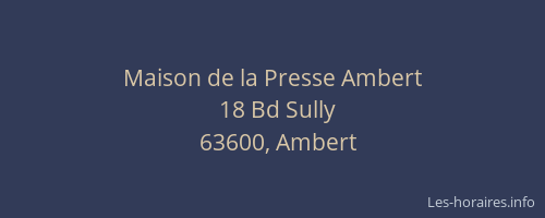 Maison de la Presse Ambert