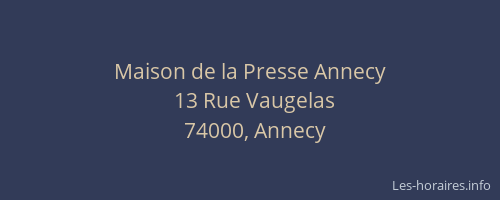 Maison de la Presse Annecy