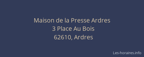 Maison de la Presse Ardres