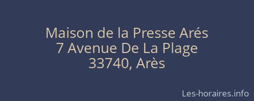 Maison de la Presse Arés