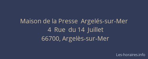 Maison de la Presse  Argelés-sur-Mer