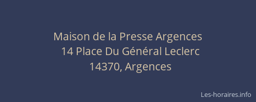 Maison de la Presse Argences