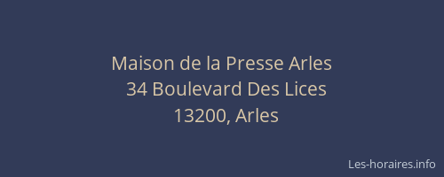 Maison de la Presse Arles
