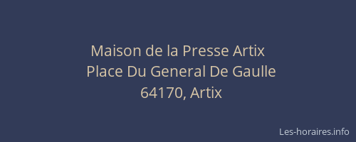 Maison de la Presse Artix