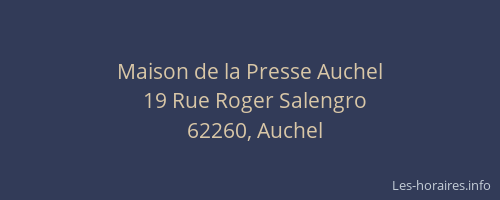 Maison de la Presse Auchel