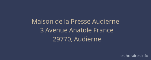 Maison de la Presse Audierne