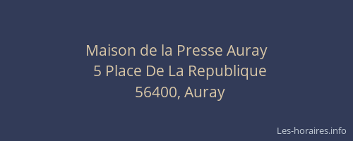Maison de la Presse Auray