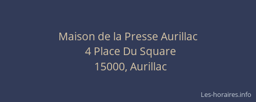 Maison de la Presse Aurillac