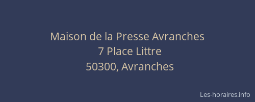 Maison de la Presse Avranches