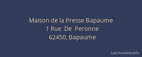Maison de la Presse Bapaume