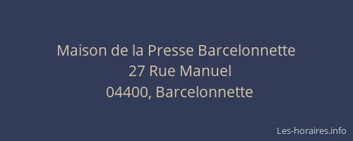 Maison de la Presse Barcelonnette