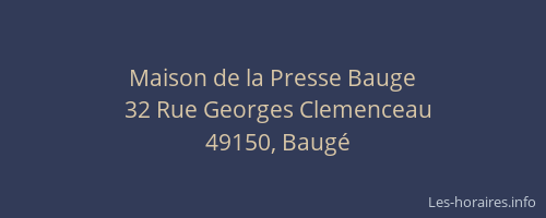 Maison de la Presse Bauge