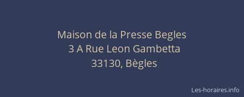 Maison de la Presse Begles