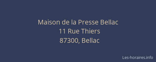 Maison de la Presse Bellac
