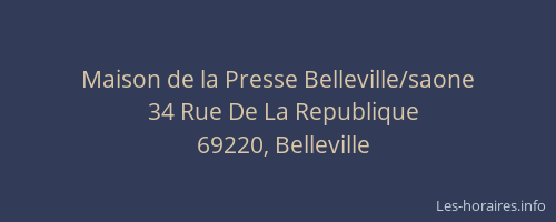 Maison de la Presse Belleville/saone