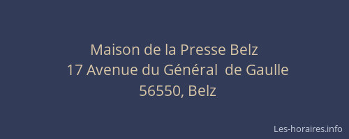 Maison de la Presse Belz