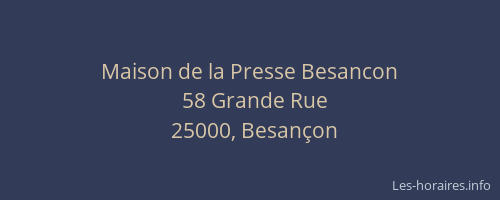 Maison de la Presse Besancon