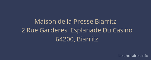 Maison de la Presse Biarritz