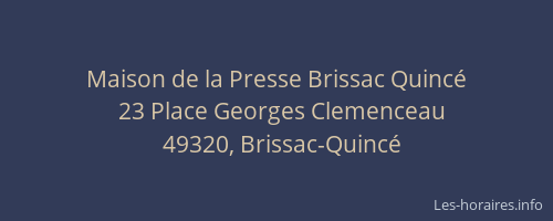 Maison de la Presse Brissac Quincé