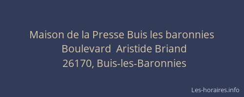 Maison de la Presse Buis les baronnies