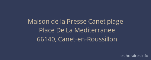 Maison de la Presse Canet plage