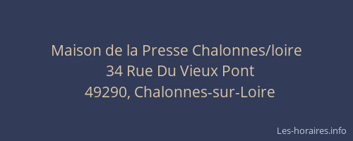 Maison de la Presse Chalonnes/loire