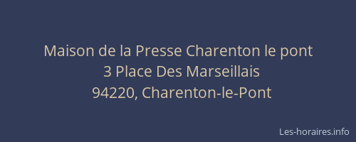 Maison de la Presse Charenton le pont