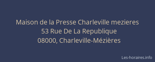 Maison de la Presse Charleville mezieres