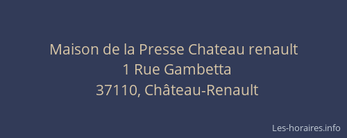Maison de la Presse Chateau renault