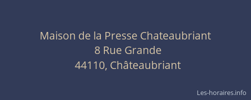 Maison de la Presse Chateaubriant