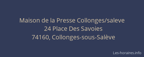 Maison de la Presse Collonges/saleve