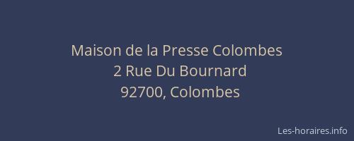 Maison de la Presse Colombes