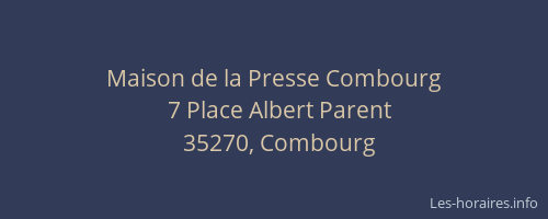 Maison de la Presse Combourg