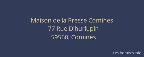 Maison de la Presse Comines