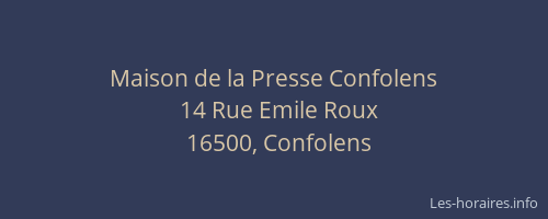Maison de la Presse Confolens