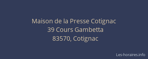 Maison de la Presse Cotignac
