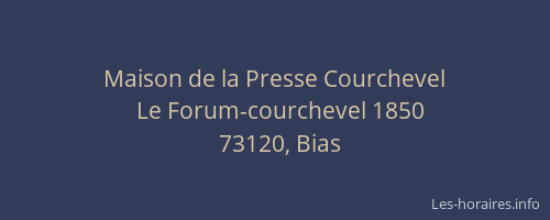 Maison de la Presse Courchevel