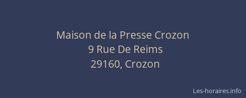 Maison de la Presse Crozon