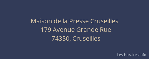 Maison de la Presse Cruseilles