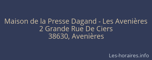 Maison de la Presse Dagand - Les Avenières