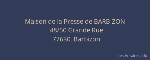 Maison de la Presse de BARBIZON