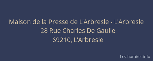 Maison de la Presse de L'Arbresle - L'Arbresle