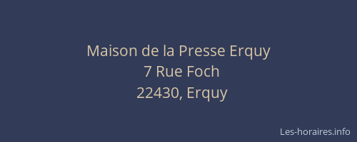 Maison de la Presse Erquy