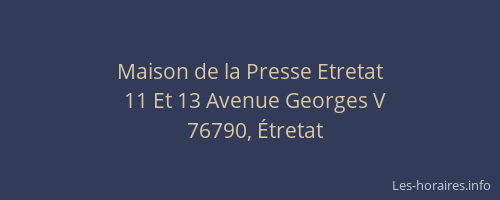 Maison de la Presse Etretat